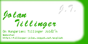jolan tillinger business card